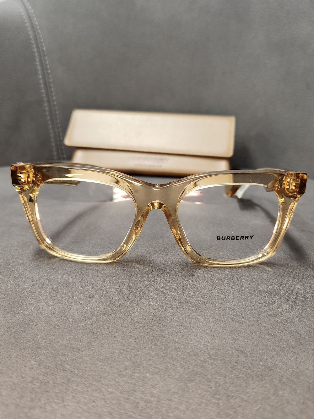 Burberry Women's Clear Amber Glasses